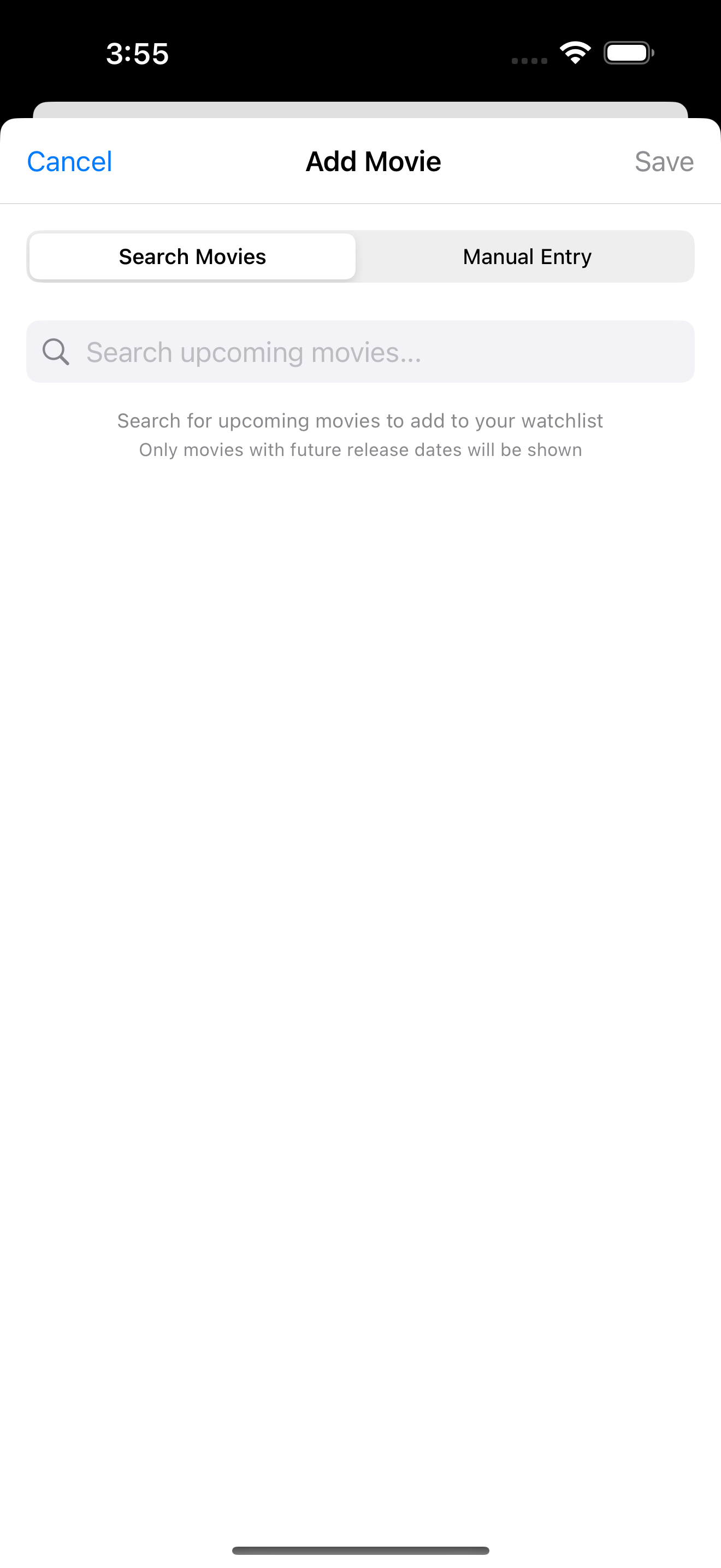 Search and add movies